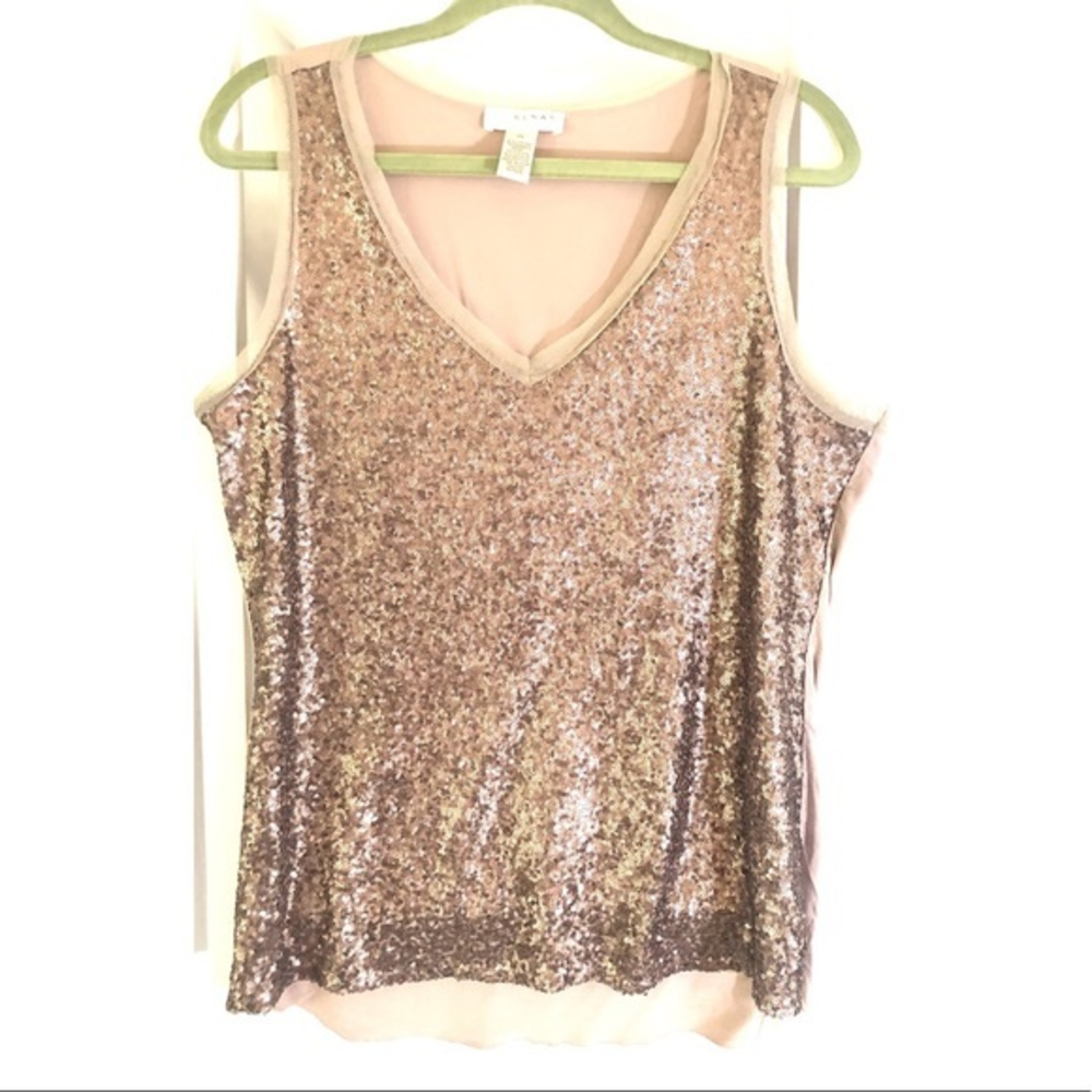 Kenar Sequin top‎ NWOT